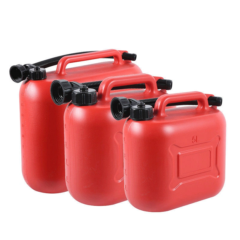 5/10/20L Red Environmental Protection Thickened with Scale Explosion-Proof Anti-Static Plastic Oil Jerry Can